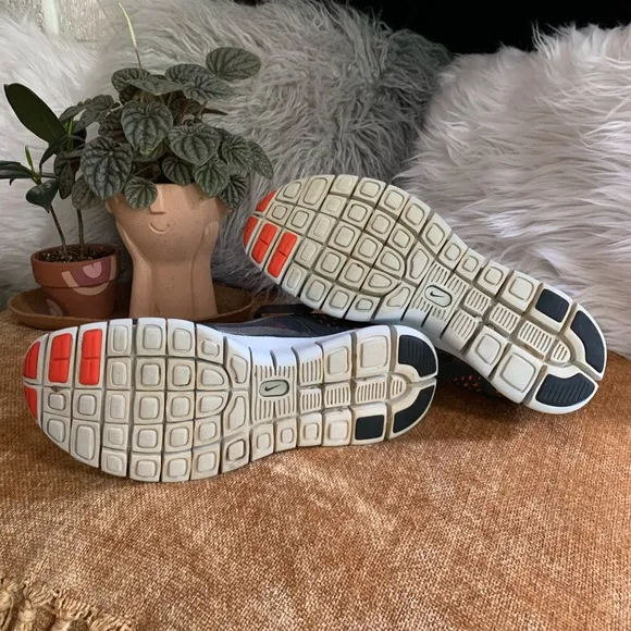 Orange Nike Free Runs Running Shoe