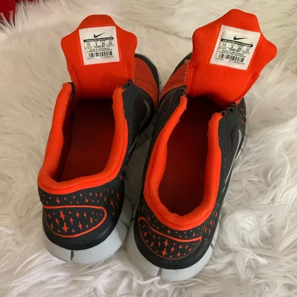 Orange Nike Free Runs Running Shoe
