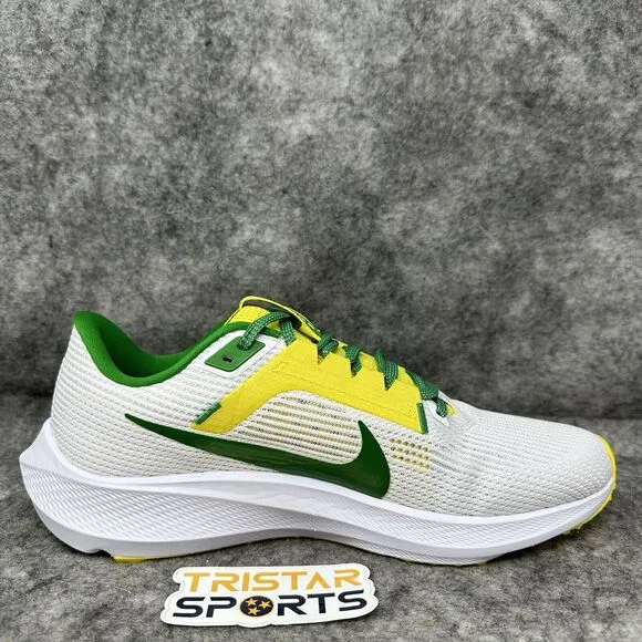 Oregon Ducks Nike Zoom Pegasus 40 Running Shoes Mens Size 14 White DZ5979-100