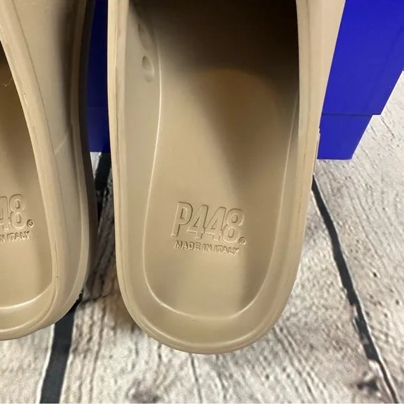 P448 Men’s Flo Apron Toe Mules Lightweight Taupe Mimetic EU44-45 (11-12) NIB