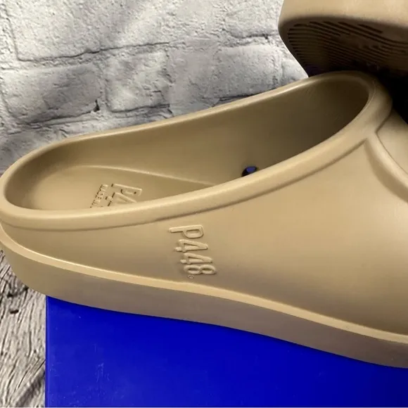 P448 Men’s Flo Apron Toe Mules Lightweight Taupe Mimetic EU44-45 (11-12) NIB