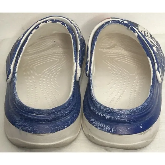Pabst Blue Ribbon CROCS Clogs Shoes Mens Size 12 46-47 Beer Pong Resort Frat Boy