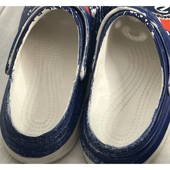 Pabst Blue Ribbon CROCS Clogs Shoes Mens Size 12 46-47 Beer Pong Resort Frat Boy