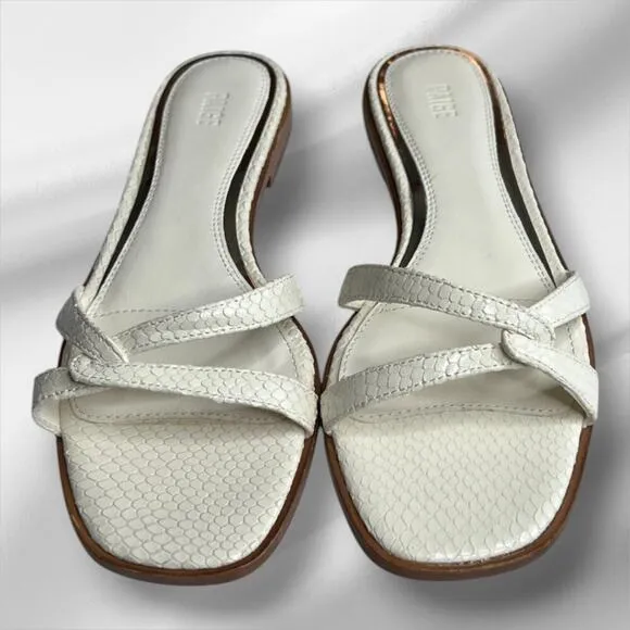 PAIGE Toby Slip On Slides White Size 7 MSRP: $228