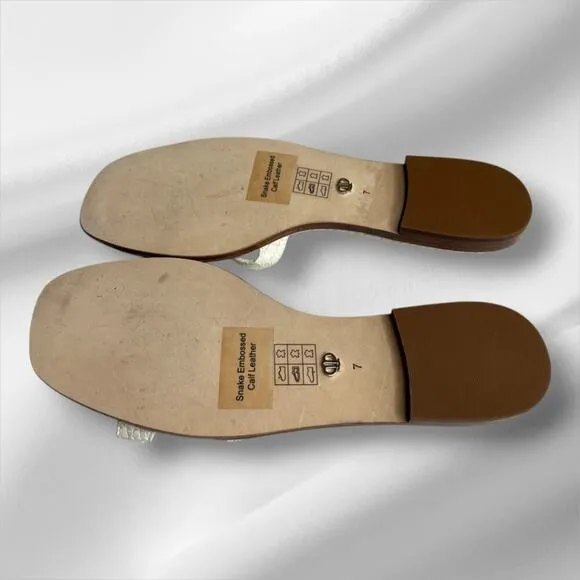 PAIGE Toby Slip On Slides White Size 7 MSRP: $228