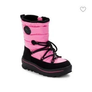 PAJAR Kid's Tirana Faux Wool Boots pink and black girls