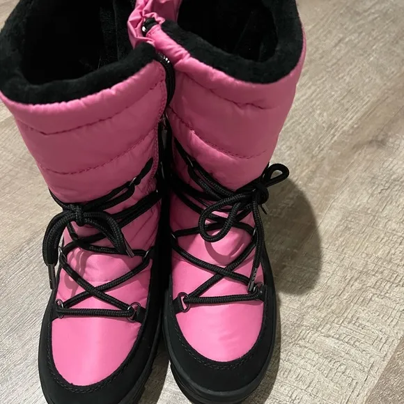 PAJAR Kid's Tirana Faux Wool Boots pink and black girls
