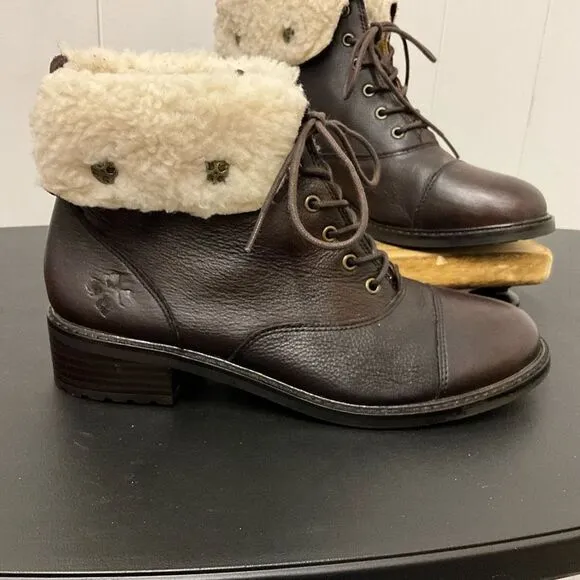 Patricia Nash Women's 10 Lia 2 Tartan Sherpa Lined Cold Weather Booties Boots