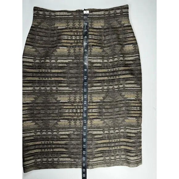 Pendleton Wool Skirt Size 4 Southwest Native Print Virgin Wool Made in USA Lined