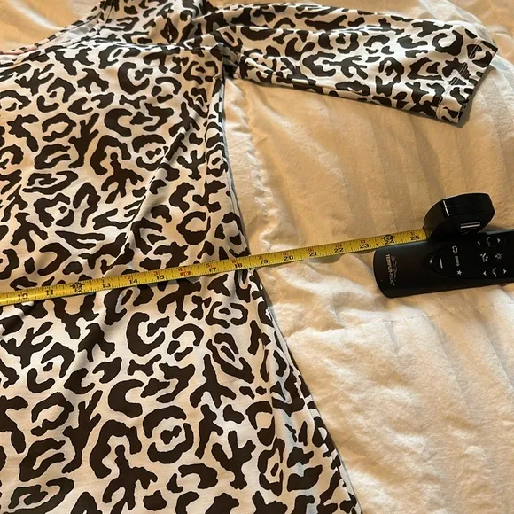 Persifor Kilpatrick 3/4 Sleeve Leopard Print Dress Brown Sz XL NWOT