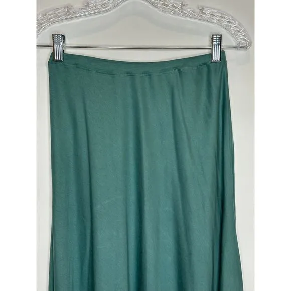 Peruvian Connection 100% pima cotton teal maxi flare skirt size XS
