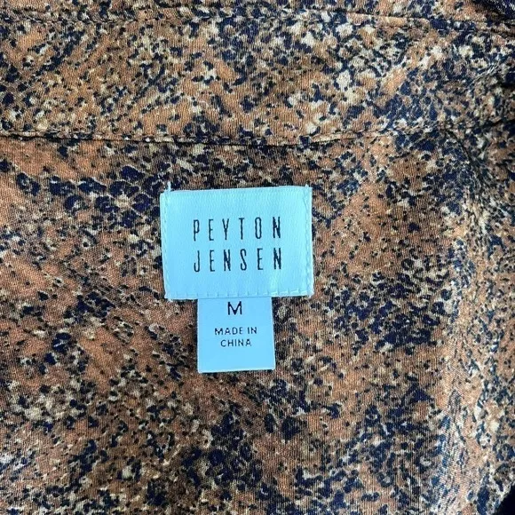 PEYTON Jensen Snakeskin Long sleeve Hi-Low Shirt Dress