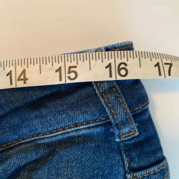Pilcro Dark Wash Blue Denim High Waisted Flare Jeans Size 31
