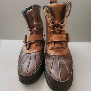 Polo Ralph Lauren Boots Shoes Leather Hunting Hiking Haywards Buckled Mens 9 D