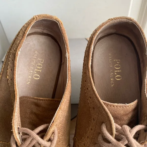 Polo Ralph Lauren Brown Lace Up Oxford Casual Shoes - Men 12 D
