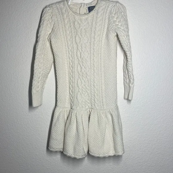 Polo Ralph Lauren cream cable sweater dress