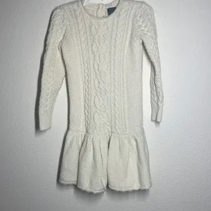 Polo Ralph Lauren cream cable sweater dress