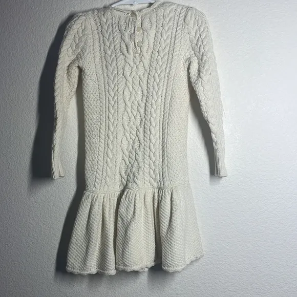 Polo Ralph Lauren cream cable sweater dress