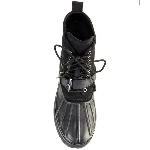 Polo Ralph Lauren Men Oslo Buckled Waterproof Cold Weather Boots Black 10.5