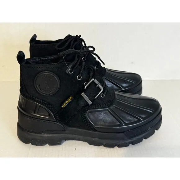 Polo Ralph Lauren Men Oslo Buckled Waterproof Cold Weather Boots Black 10.5