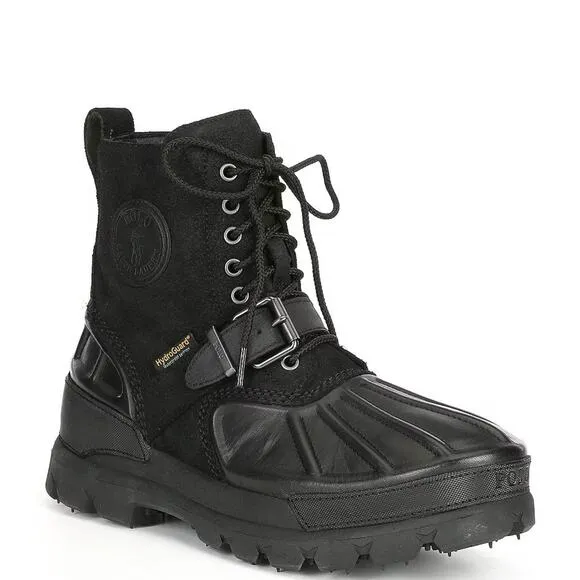 Polo Ralph Lauren Men Oslo Buckled Waterproof Cold Weather Boots Black 10.5
