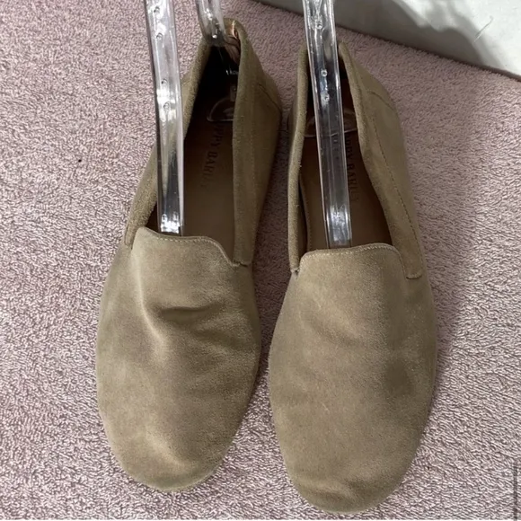 Poppy Barley Light Tan Suede Slip On Loafer Style Shoes 8.5
