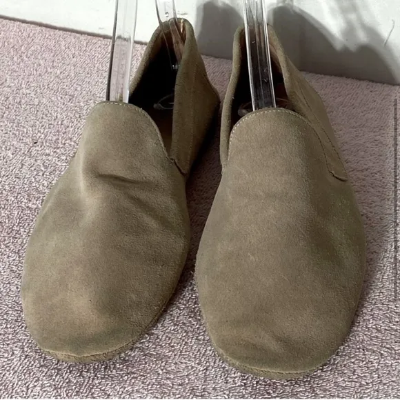 Poppy Barley Light Tan Suede Slip On Loafer Style Shoes 8.5