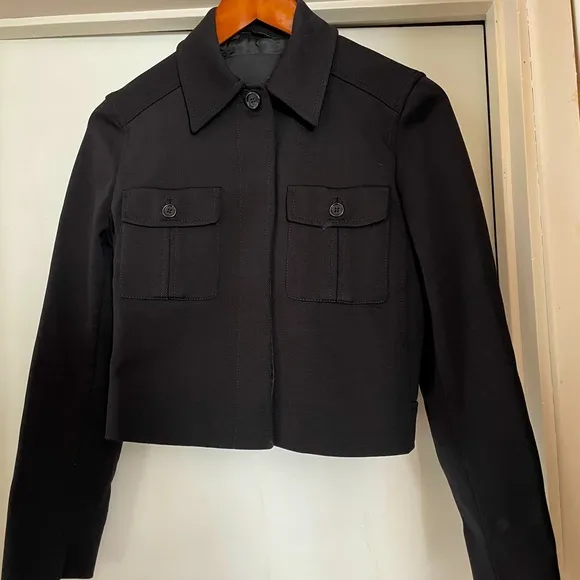 Prada Y2K Vintage Black Nylon Box Jacket EU size 40 US women’s size 2