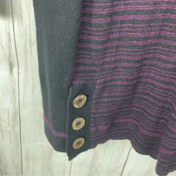 PRANA Kelland Sweater Dress Black Plum XS