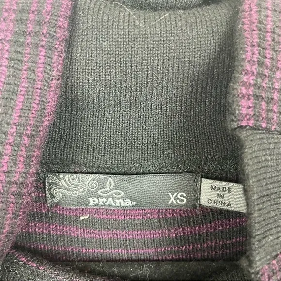 PRANA Kelland Sweater Dress Black Plum XS