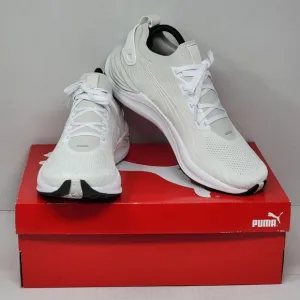 Puma Electrify Nitro 3 Knit White Gray Mens Size 10.5 Running Shoe 379084-01 New