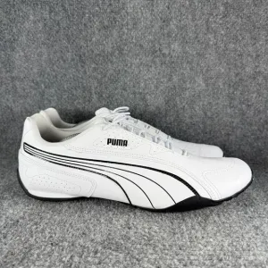 Puma Redon Bungee Mens 12 Shoes White Black Slip On Running Athletic Sneakers