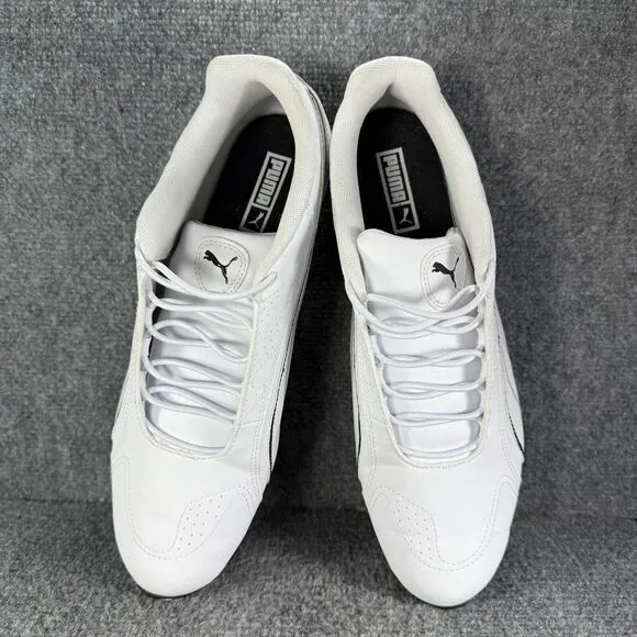 Puma Redon Bungee Mens 12 Shoes White Black Slip On Running Athletic Sneakers