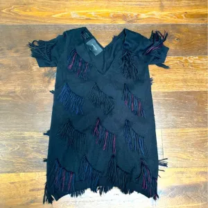 Rachel Comey Baby Alpaca Fringe Dress Sz L #0486