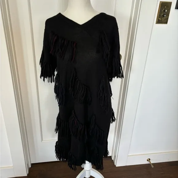 Rachel Comey Baby Alpaca Fringe Dress Sz L #0486