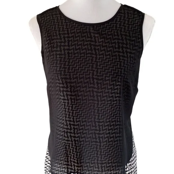 RAG &amp; Bone Black &amp; White Fleet Sleeveless Silk Dress