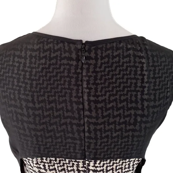 RAG &amp; Bone Black &amp; White Fleet Sleeveless Silk Dress