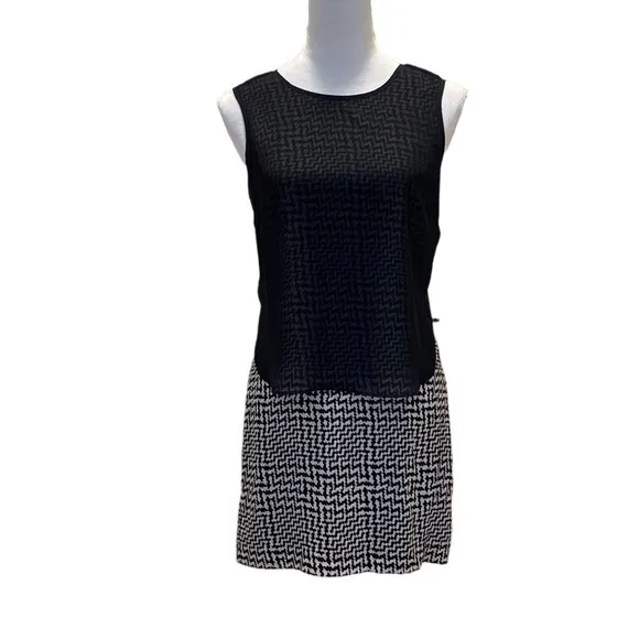 RAG &amp; Bone Black &amp; White Fleet Sleeveless Silk Dress