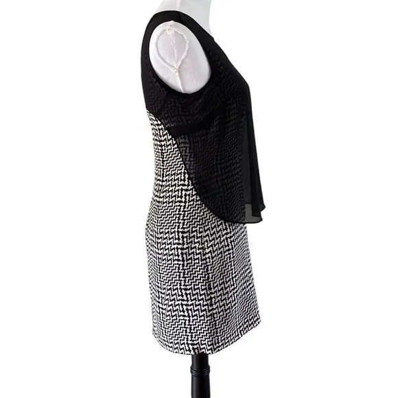 RAG &amp; Bone Black &amp; White Fleet Sleeveless Silk Dress