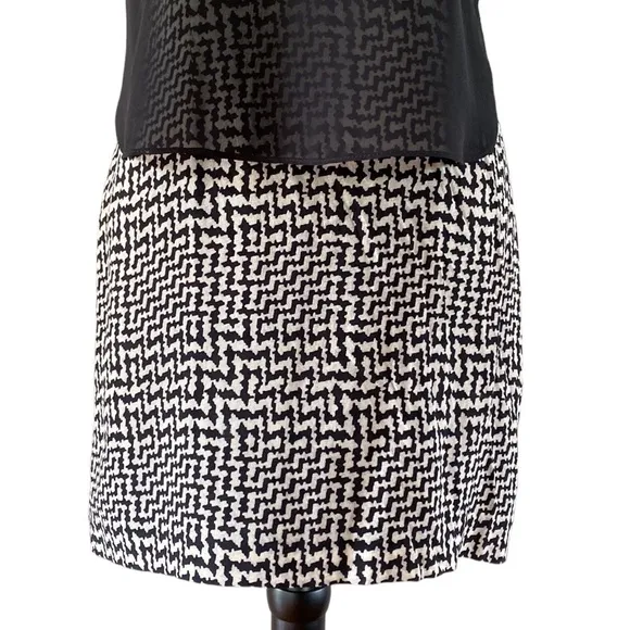 RAG &amp; Bone Black &amp; White Fleet Sleeveless Silk Dress