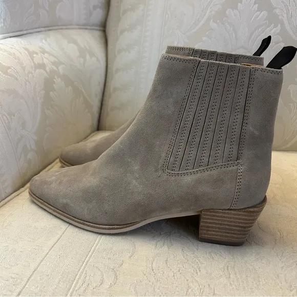 Rag &amp; Bone Rover block heel Chelsea booties taupe size 36.5