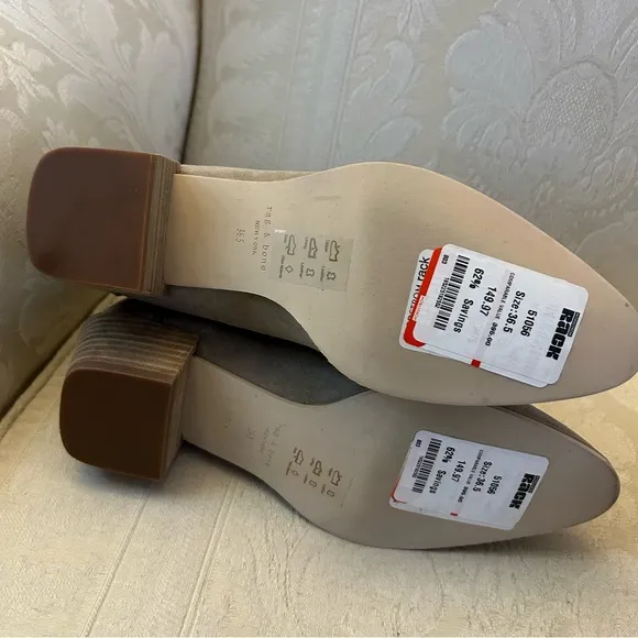 Rag &amp; Bone Rover block heel Chelsea booties taupe size 36.5