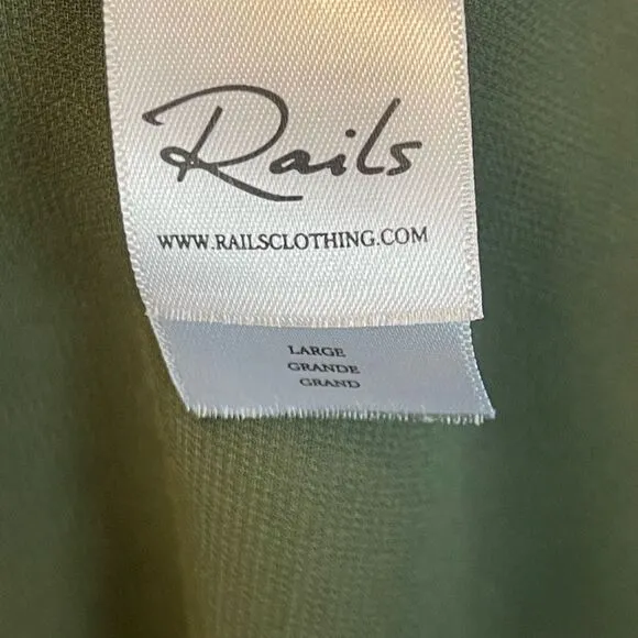 Rails Zana Mix animal print blouson in olive. L