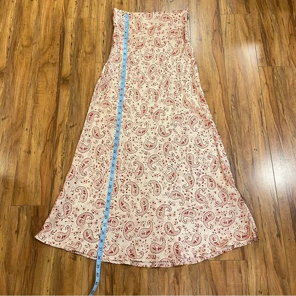 Réalisation Par The Joni Skirt in Paisley Print 100% Silk Size XS
