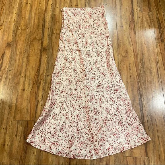 Réalisation Par The Joni Skirt in Paisley Print 100% Silk Size XS