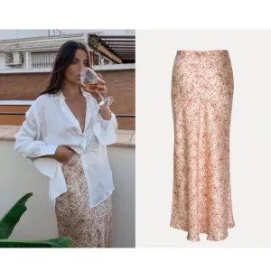 Réalisation Par The Joni Skirt in Paisley Print 100% Silk Size XS