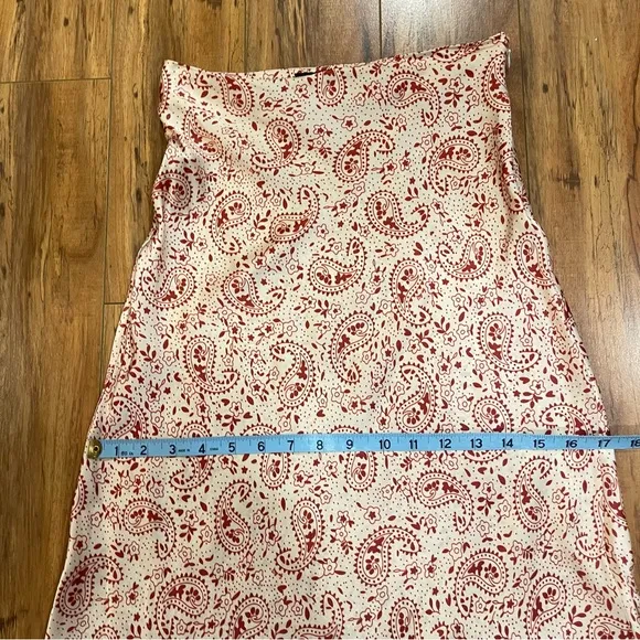 Réalisation Par The Joni Skirt in Paisley Print 100% Silk Size XS