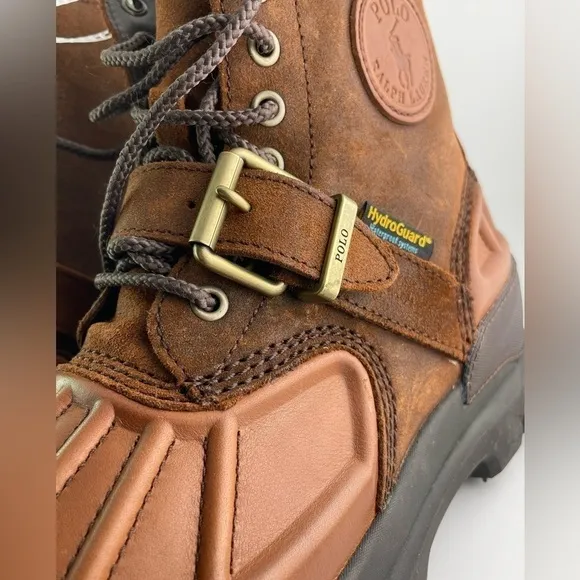 Ralph Lauren Polo Men's Oslo Buckled Detail Waterproof Cold Weather Boots 8.5