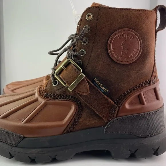 Ralph Lauren Polo Men's Oslo Buckled Detail Waterproof Cold Weather Boots 8.5