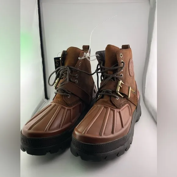 Ralph Lauren Polo Men's Oslo Buckled Detail Waterproof Cold Weather Boots 8.5
